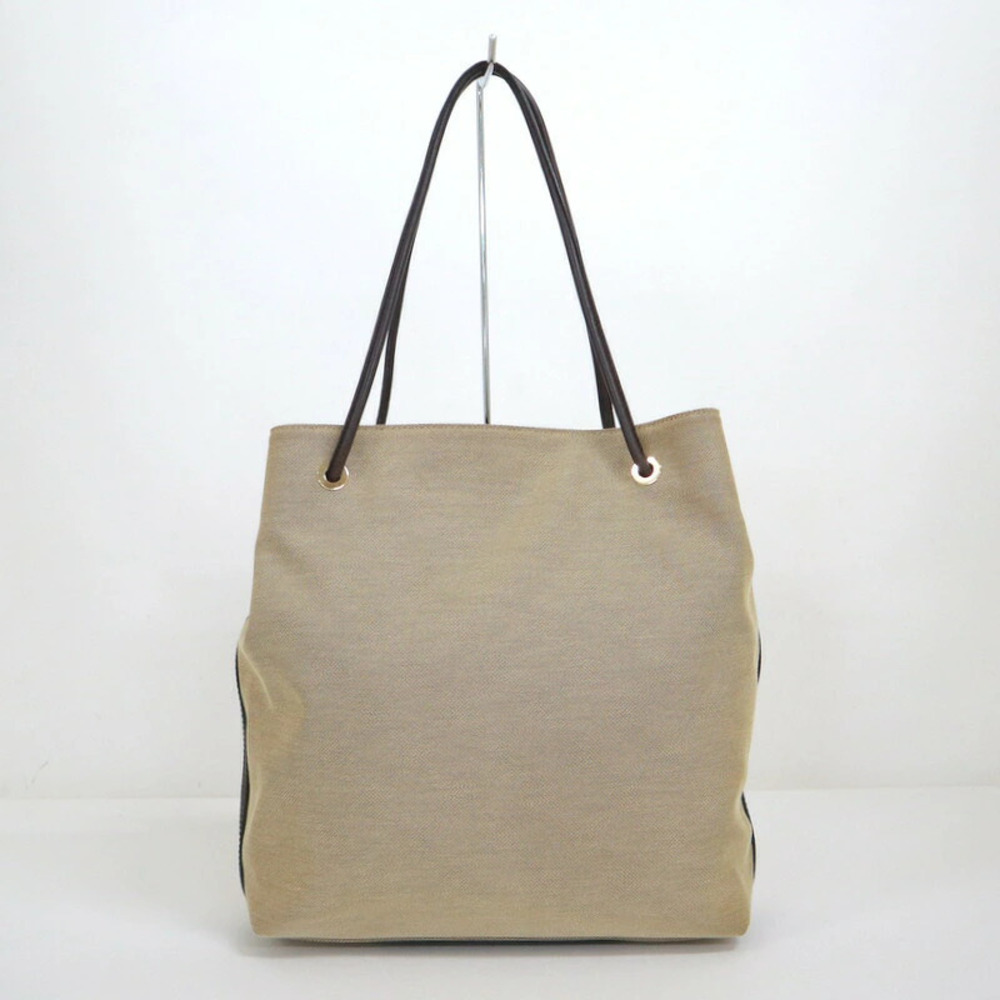 Gucci Shoulder Bag Brown Canvas Beige Brown Tan